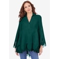 thumbnail image 2 of Roaman's Women's Plus Size Poplin Embroidered Swing Tunic, 2 of 6