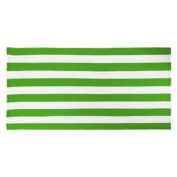 Towelsoft BEACH-BP1538-grn Microfiber Cabana Stripe Beach Towel - Green - 30 x 60 in.