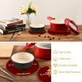 thumbnail image 2 of SKYSONIC Christmas Nutcracker Orange Pot Holders Trivets, 2 Pcs Heat Resistant Trivets,Red Winter Cotton Thread Weave Mats for Hot Pads Pans Pot Bowl Teapot for Kitchen Decor, 2 of 7