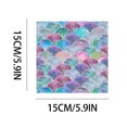thumbnail image 3 of Colorful Fish Shape Tile Stickers Kitchen Bathroom Wall Decoration Purple, 3 of 8