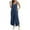 Navy, variant on Akafmk Plus Size Jumpsuits for Women Summer,Casual Rompers for Women,Women's Sleeveless Loose Overalls Rompers Cotton Linen Wide Leg Jumpsuits Loose Fitting Overalls