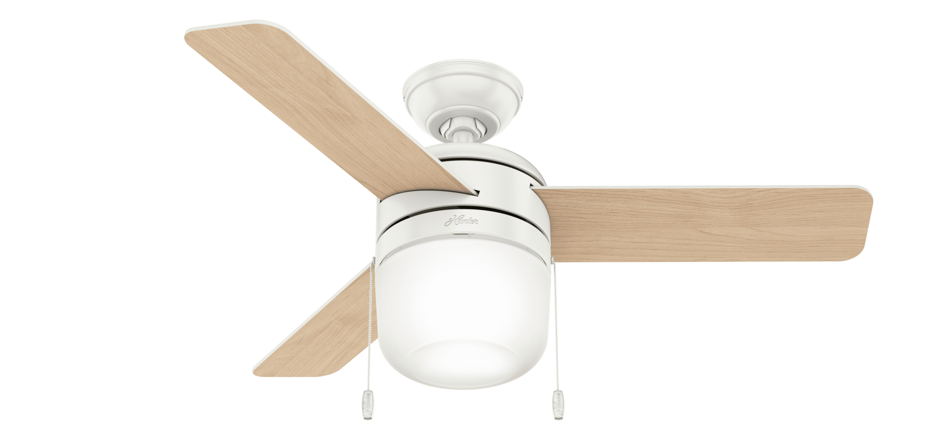 Hunter 42" Acumen Fresh White Ceiling Fan with Light Kit and Pull Chain