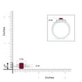 thumbnail image 6 of ANGARA Natural 1 ct Ruby and Diamond Three Stone Ring in 14K White Gold for Women (Size-7x5mm) | July Birthstone, Birthday, Anniversary, Jewelry Gift for Women | Natural Ruby Ring, 6 of 10