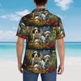 thumbnail image 6 of Daiia Sunflower Field Spotted Dog Hawaiian Shirt for Men Gentle Cotton Regular Short Sleeve Casual-X-Large, 6 of 9