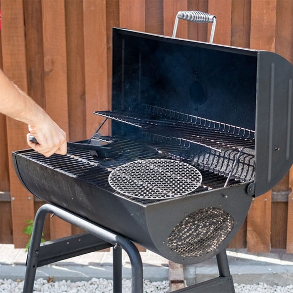 ibasenice Stainless Steel Picnic Barbecue Mat Round Grill Plate Prevents Food Falling for Outdoor Cooking Enthusiasts 1 Piece
