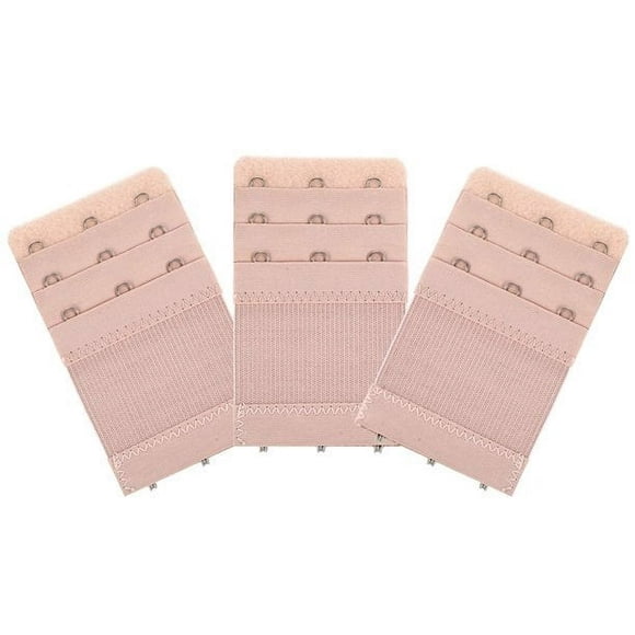 chock 3 Pieces Women‘s Bra Extenders Elastic Stretchy Bra Extension Strap 3 Rows x 3 Hooks (Multi-Color)