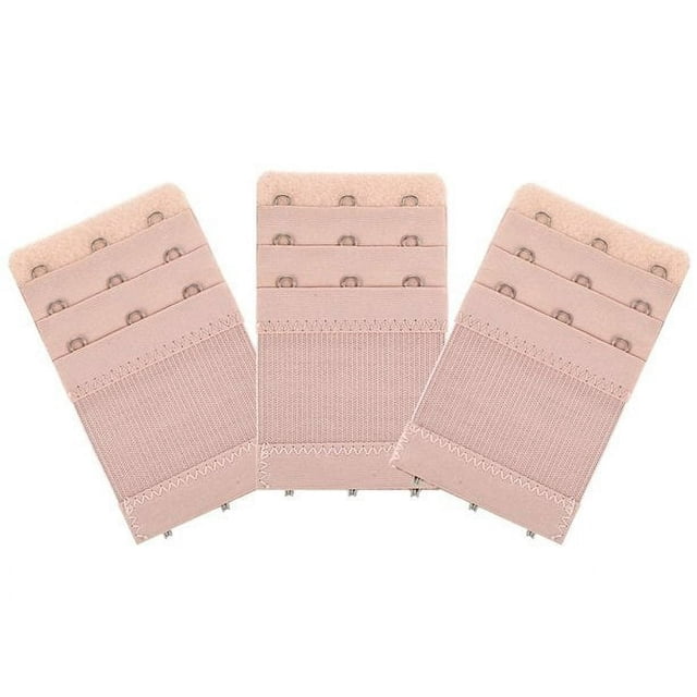 chock 3 Pcs Rallonges de Soutien-Gorge pour Femmes Élastiques Extensibles 3 Rangées x 3 Crochets (Multicolore)