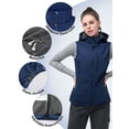 thumbnail image 4 of Off Road Ventures Women's Hooded Softshell Vest Lightweight Waterproof Sleeveless Fleece Lined Jacket Outerwear Cycling, 4 of 7