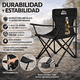 thumbnail image 3 of 3 Sillas Plegables De Playa, Campamento Y Exteriores. negro, 3 of 9