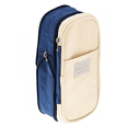 thumbnail image 3 of Back To School Supplies,Wrjufa Large Capacity Zipper Pencil Case Pen Pouch Bag,Office Student Canvas Stationery Pencil Pouch College School Supplies for Student Teen Navy, 3 of 5