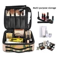 thumbnail image 2 of FORMRS Travel Makeup Bag Large Capacity Train Case Cosmetic Organizer with Adjustable Dividers, Boho Plants, 2 of 8