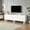 White, variant on AUU Graceful Arch Cabinet TV Stand for TVs up to 78", Minimalist Entertainment Center with Solid Wood Legs, Adjustable Shelves Media Console for Living Room
