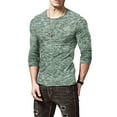 thumbnail image 5 of LYXSSBYX Men's Performance Long Sleeve Shirt Moisture Wicking Crew T-Shirt Beefy Muscle Basic Solid Pure Color Blouse Tee Top, 5 of 5