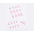 thumbnail image 3 of Almond Press On Nails - Perfect Fit Press On Nails Medium Hecho por Soft Gel, fire white Swirl Glue On Nails con Nail Glue JAMW Sencillez, 3 of 4