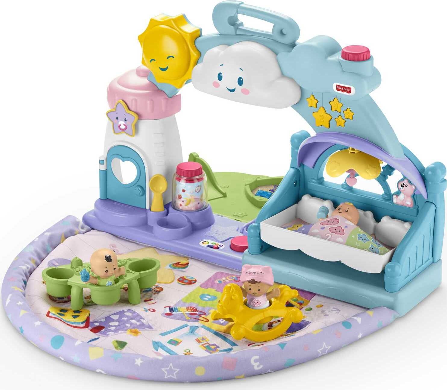 Fisher-Price Little People 1-2-3 Babies Playdate Musical Playset with 3 Multi-color Baby Dolls