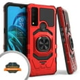 thumbnail image 2 of Xpression Cover for Nokia G400 Armor Hybrid Stand Ring Hard TPU Rugged Full-Body Protective [Military-Grade] Magnetic Car Ring Holder Phone Case - Red, 2 of 8