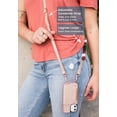 thumbnail image 3 of Smartish iPhone 12 mini Crossbody Case - Dancing Queen [Purse/Clutch with Detachable Strap & Card Holder] - Rosé All Day, 3 of 6