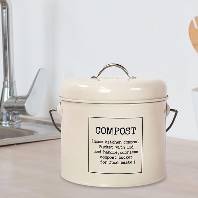 Compostador de alimentos Ecológico Residuos de alimentos Contenedor de abono de cocina Contenedor de abono para baño Dormitorio Gabinete de cocina shamjiam Cesto de basura
