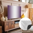 thumbnail image 2 of Indoor TV Cover for 43 Inch Flat Screen, Dark Purple Ombre Stretch Fabric Dust Proof TV Screen Protector, Purple White Gradient Modern Abstract Art Slipcover Monitor Cover for LED LCD Smart TVs, 2 of 9