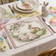 thumbnail image 4 of Decoraciones de Pascua, adornos de Pascua, regalos de Pascua, manteles individuales con temática de Pascua, manteles con estampados de conejos y huevos de Pascua, manteles individuales para decoración, 4 of 6