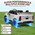 thumbnail image 6 of 24V Licensed Cadillac Ride-On Car, Battery-Powered Electric Vehicle with Remote Control, 2-Seater, 4-Wheel Suspension, Smooth Start, LED Lights & Music, White, 6 of 8