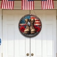thumbnail image 5 of Sruoe Independence Day America Wooden Hanging Decoration Patriotic Round Wall Decor For Home And Porch Festival Celebration Hanging Board Decoration, 5 of 6
