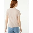 thumbnail image 4 of Free Assembly Women's Ringer Tee with Short Sleeves, Sizes XS-XXXL, 4 of 5