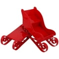 thumbnail image 5 of EXHUMKY 2-Pack Red ABS Miniature Sleigh Christmas Holiday Desktop Decoration Ornament Set, 5 of 5