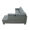thumbnail image 6 of MAYEERTY 97" Modular Couches Fluffy Fabric Sectional Sofa Set for Living Room with Reversible Chaise without Ottoman, Dark Grey (Left), 6 of 10