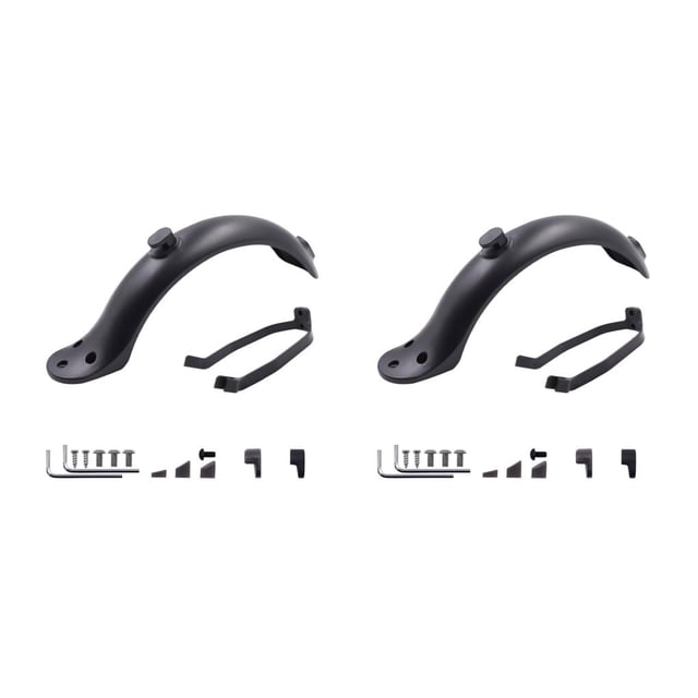 Sonducket Juego de guardabarros trasero impermeable para patinete, Kit de guardabarros trasero ABS, piezas de repuesto para Mijia M365/Pro Negro 2piezas