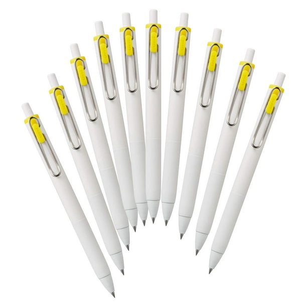 Bolígrafo de Gel Mitsubishi Uni-Ball One 0.38 mm Amarillo, Paquete de 10