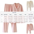 thumbnail image 3 of Women's Modal Pajama Set Button Down Sleepwear Long Sleeve Top and Pants Lace Collar Petite 2025 Fall Outfits, 3 of 7