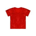 thumbnail image 2 of renvena Kids Boys Girls Sparkly Jazz Dance Shirt Athletic Tank Tops Shiny Sequin Dancewear Red 2-6, 2 of 7