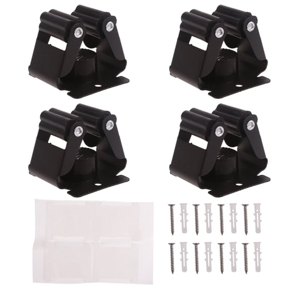 Pack of4 Stainless Steel Broom Holder Wall Mount Broom Hanger Wall Organizer