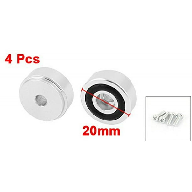 uxcell 4X Almohadillas de aluminio para amplificador de altavoces para