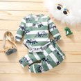 thumbnail image 2 of Toddler Baby Girl Sets 2 Piece Outfits Toddler Boys Winter Dinosaur Print Long Sleeve Pullover Romper Trousers 2PCS Set Suit For Every Holiday Legging Set 2, 2 of 9