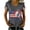 Dark Gray, variant on Womens Blouses Gsakboxl Women V Neck Patriotic T-Shirt, 4th Of July USA 250th Anniversary American Flag Floral Graphic Print Short Sleeve Casual Holiday Tops Shirts for Women S
