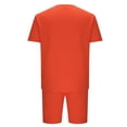 thumbnail image 6 of Stamzod Sweat Suits Men Short Sets Outfits 2 Piece Summer Solid Color Short Sleeve Tshirt and Shorts Set Casual Activewear Plus Size Tracksuit for Gym Running Orange XL, 6 of 6