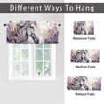 thumbnail image 6 of Watercolor Horse Kitchen Curtain Valances Farm Animal Purple Lavender Window Valance for Bedroom Bathroom Living Room Dining Room Valances Set 54 by 18 in, 1 Panel, 6 of 6