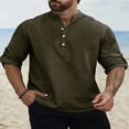 thumbnail image 2 of Chemise de Plage à Manches Courtes en Lin Décontracté pour Hommes, 2 of 4