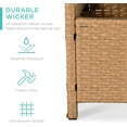 thumbnail image 3 of VibrantEcho Wicker Side Table - Square PE Rattan End Table w/Umbrella Hole & Storage - UV-Resistant Outdoor Furniture for Patio, Poolside (Natural), 3 of 7