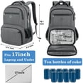 thumbnail image 4 of Mochila MATEIN Work para hombre con compartimento para portátil gris, 4 of 7
