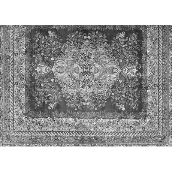 Ahgly Company Indoor Rectangle Persian Gray Traditional Area Rugs, 8' x 12'