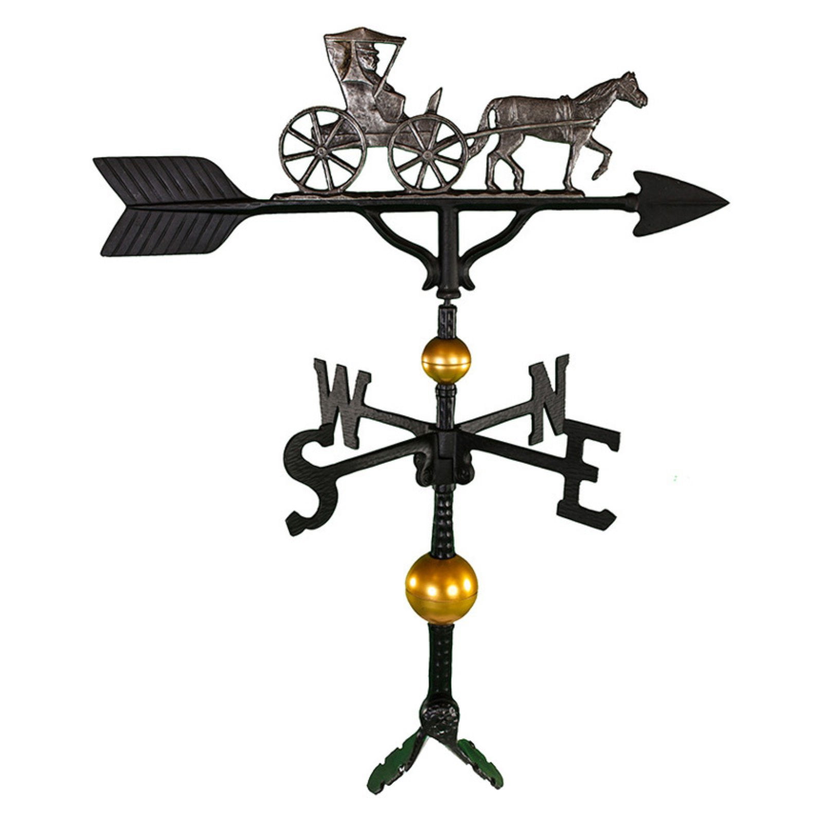 Deluxe Swedish Iron Country Dr. Weathervane 32 in. by Montague Metal Products