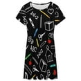 thumbnail image 3 of Back To School Women's Dress Short Sleeve Summer Sundress Summer Women Clothes, 3 of 7