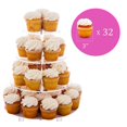thumbnail image 2 of Soporte para tartas Jusalpha con forma de torre redonda acrílica de 4 niveles, 2 of 9