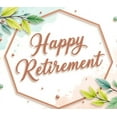 thumbnail image 3 of Floral Design Happy Retirement Banner Decorative Flowers Leaves for Retirement Party Indoor Decoration Celebration, 3 of 7