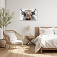 thumbnail image 4 of ZHONGYUTONG Highland Cattle Animal Canvas Wall Art Cow Pictures Wall Decor Abstract Animals Painting Print Bathroom Decor Framed (12.00" x 18.00"), 4 of 5