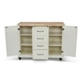 thumbnail image 6 of Homestyles Seaside Lodge Wood Kitchen Cart in Off White, 6 of 7