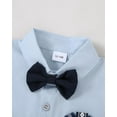 thumbnail image 5 of ZOEREA Toddler Baby Boy Clothes Suit Gentleman Wedding Outfits, Formal Dress Shirt with Bowtie + Suspender Pants 1-5 Years, 5 of 14